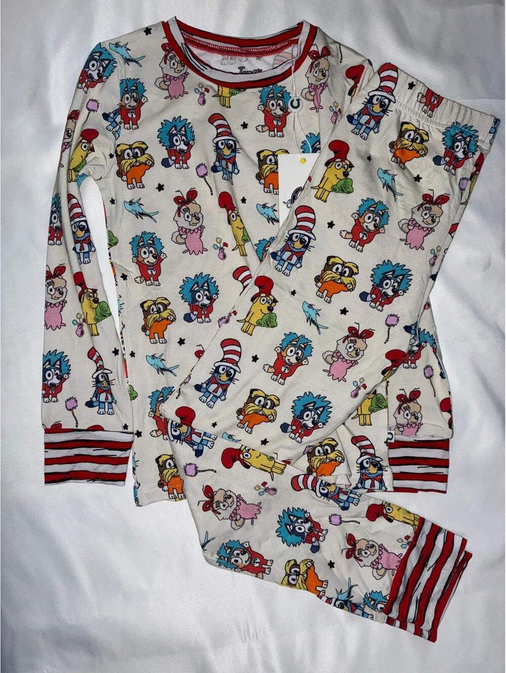 Colt James Bamboo Bluey Dr. Seuss 2pc Long Sleeve Set 7/8T NWT